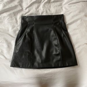 Zara leather mini skirt